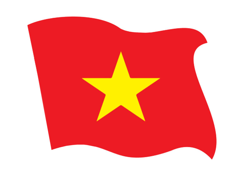 Hình nền cờ Việt Nam trên nền trắng