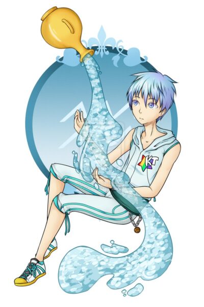 Hình nền cung Bảo Bình Nam Anime