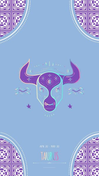 Hình nền cung hoàng đạo kim ngưu trên nền xanh dương