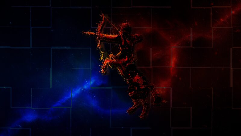 Hình nền cung hoàng đạo nhân mã hai thái cực