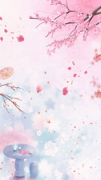 Hình nền hoa đào anime