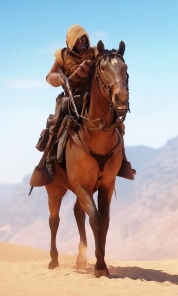 hình nền ngựa trên sa mạc