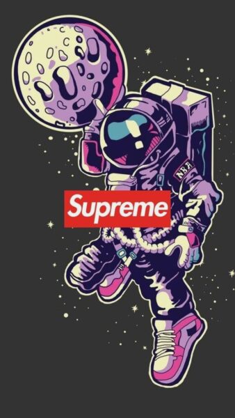 Supreme-Astronauten-Hintergrundbild
