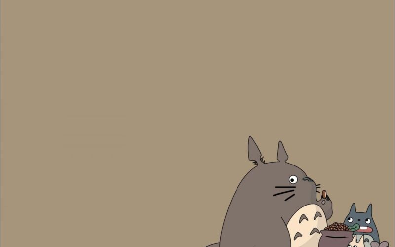 Hình nền Totoro ăn uống