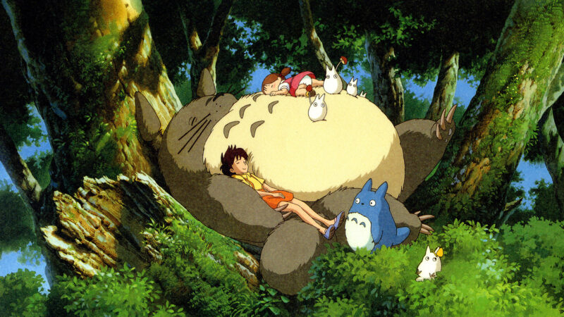 Hình nền Totoro đang nằm ngủ