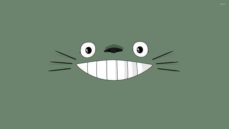 Hình nền Totoro nền xám xanh