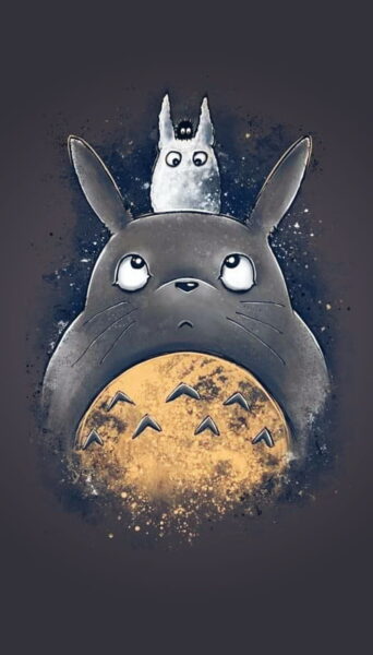 Hình nền Totoro trên nền tối