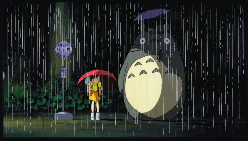 Hình nền Totoro và trời mưa to