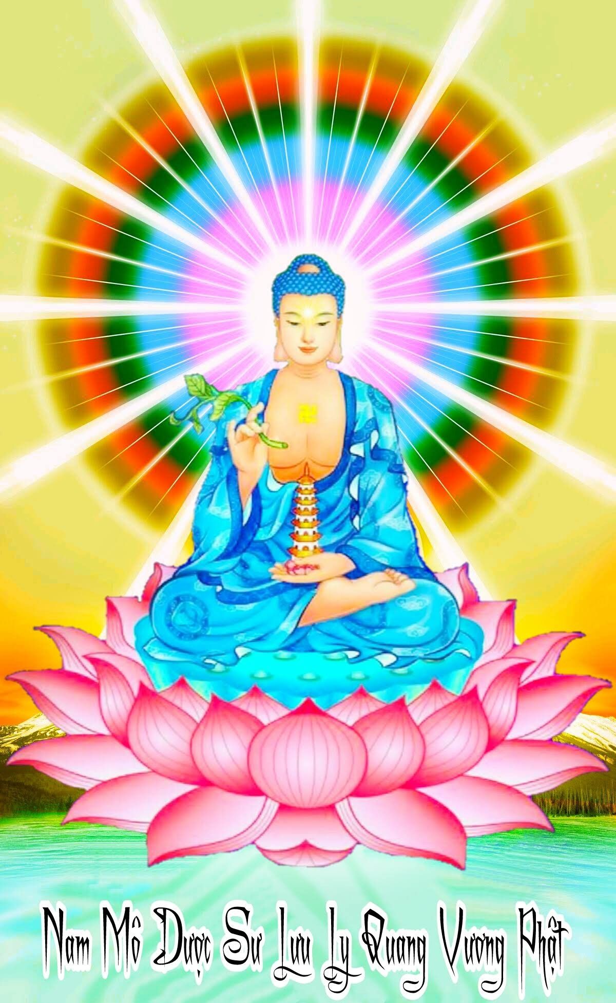 Tranh Phật Giáo Dược Sư Lưu Ly Quang Vương Phật 2106 Các loại tranh khác
