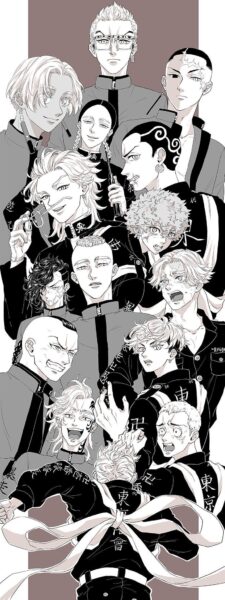 Hình Tokyo Revengers đen trắng