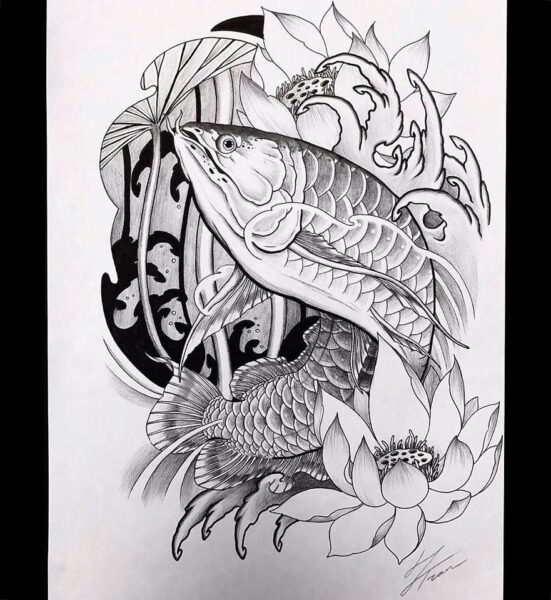 Hình xăm cá rồng