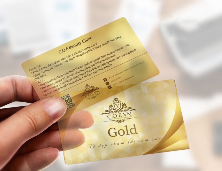 Mẫu card visit bằng nhựa