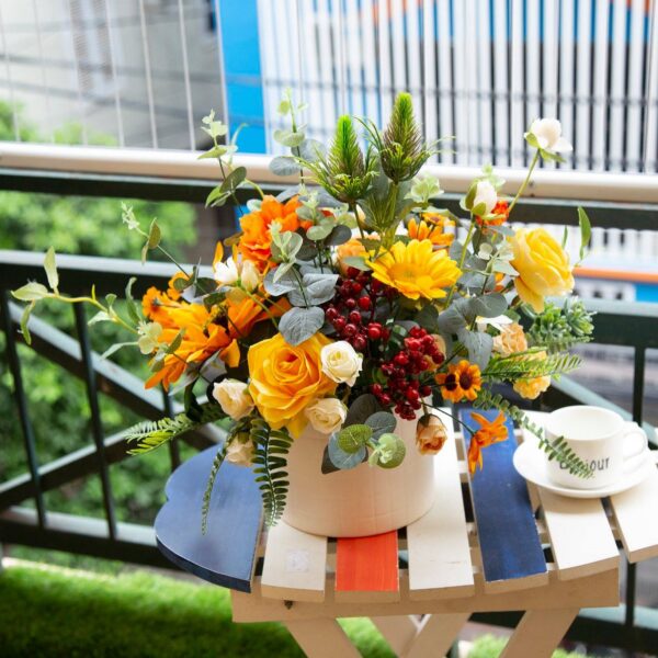 Mẫu hoa để bàn ăn đẹp