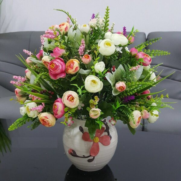 mẫu hoa để bàn hoa hồng nhỏ