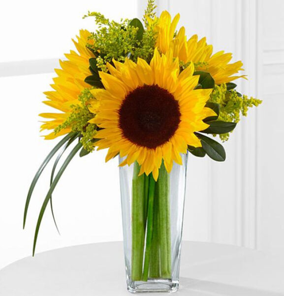 mẫu hoa để bàn hướng dương lớn