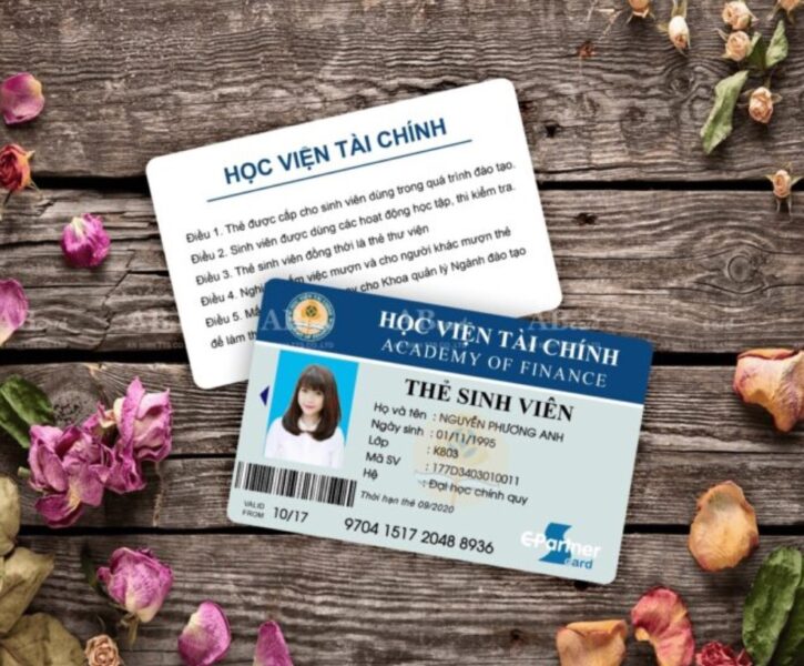mẫu thẻ học sinh học viện tài chính