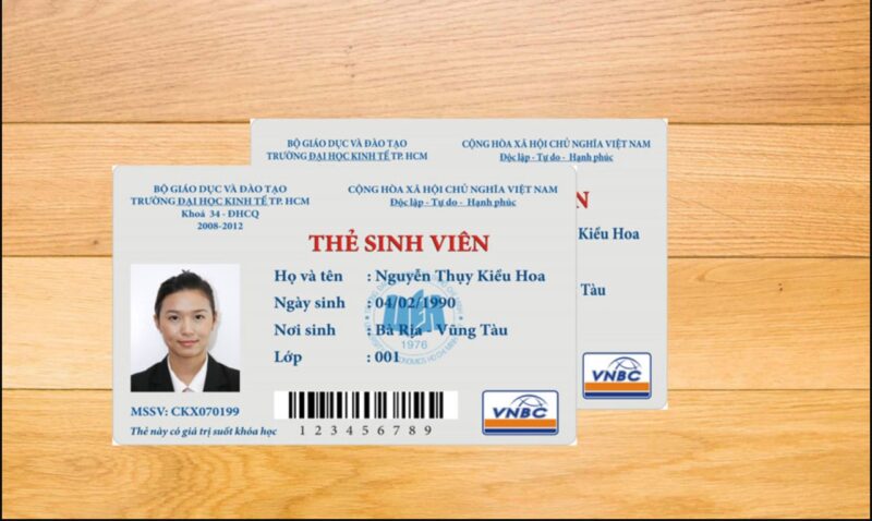mẫu thẻ học sinh kinh tế tphcm