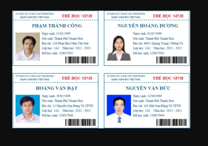 mẫu thẻ học sinh nam nữ ghép hình