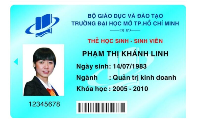 mẫu thẻ học sinh người Việt