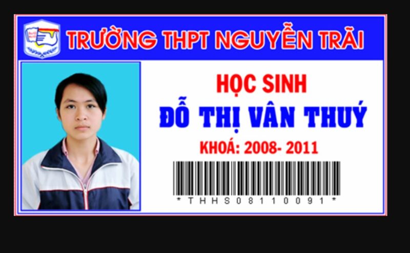 mẫu thẻ học sinh trường nguyễn trãi