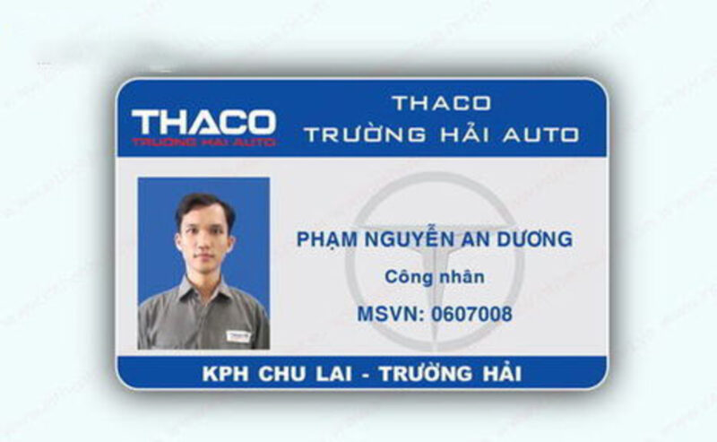 mẫu thẻ nhân viên lái xe