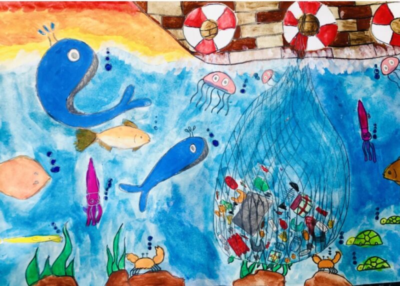 Tranh vẽ bảo vệ môi trường biển