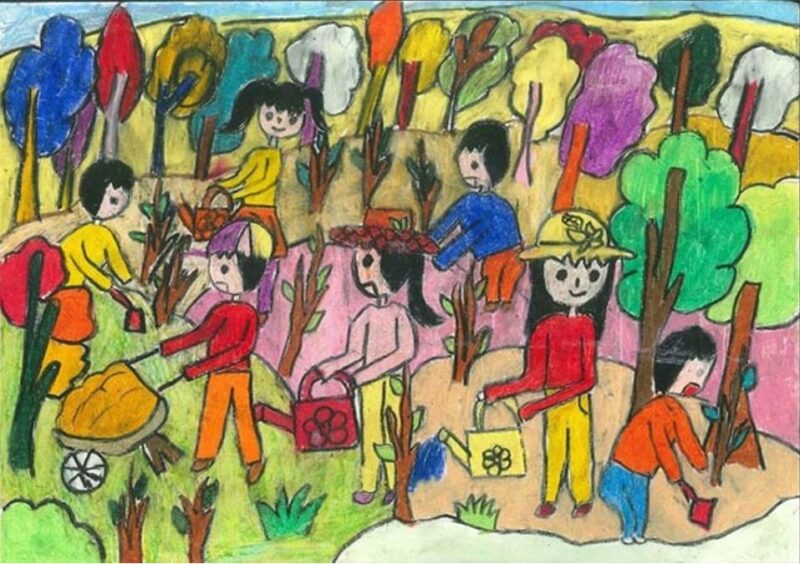 Tranh vẽ bảo vệ môi trường rừng