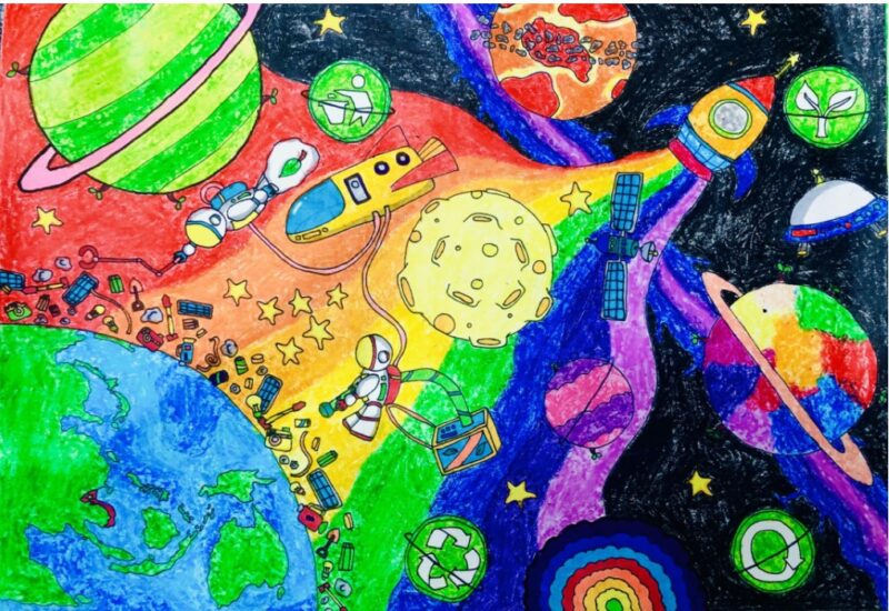 Tranh vẽ bảo vệ môi trường và vũ trụ