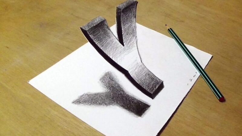 Tranh vẽ đề tài 3D chữ Y