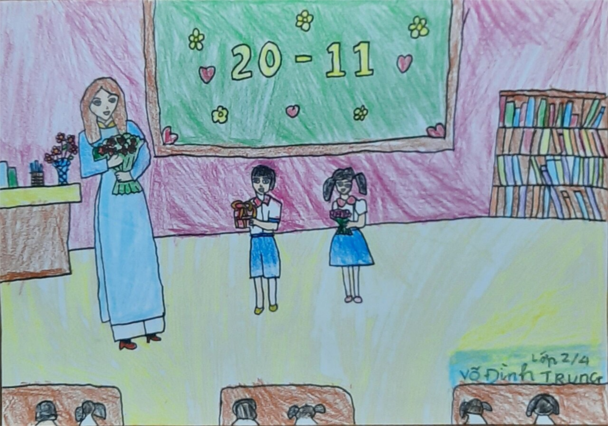 Tranh vẽ đề tài 2011 tranh ngày nhà giáo Việt Nam đẹp và ý nghĩa nhất Trường Cao Đẳng Kiên Giang