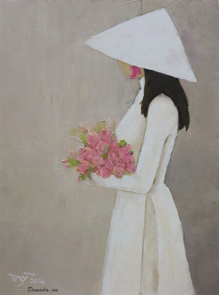 Tranh vẽ đẹp hình cô gái