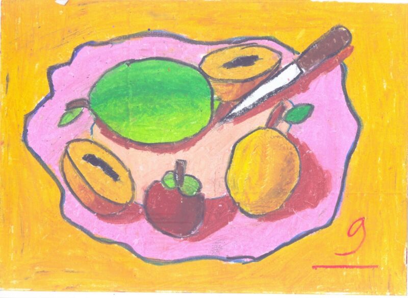 tranh vẽ trái cây bốn mùa đơn giản