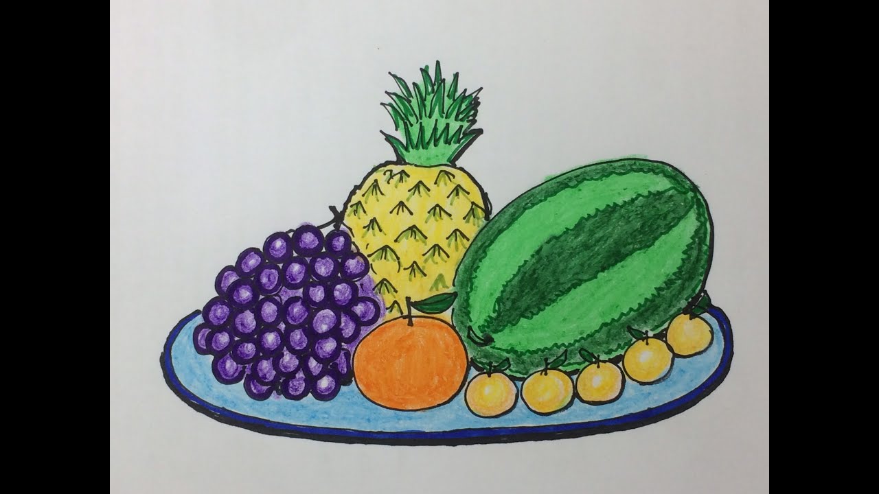 Cách vẽ hoa quả đẹp đơn giản và dễ thương cho bé  Trường THPT Kiến Thụy
