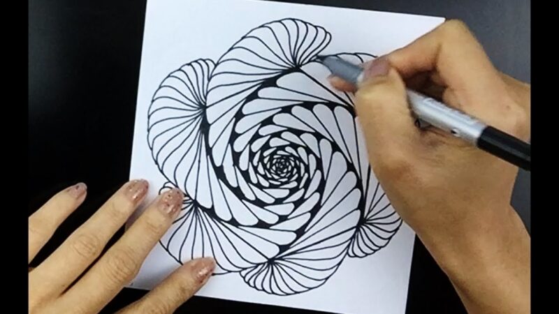 Vẽ tranh 3D bông hoa