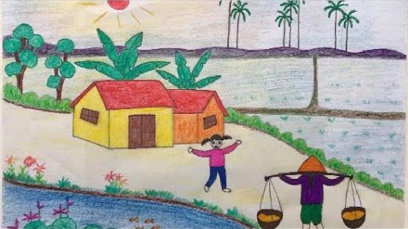 Vẽ tranh cuộc sống của ngày gieo mạ