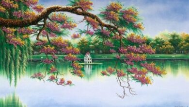 vẽ tranh hồ gươm đơn giản, độc đáo nhất