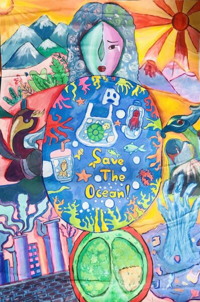 Vẽ tranh thế giới trong tương lai sẽ ra sao nếu nước ô nhiễm