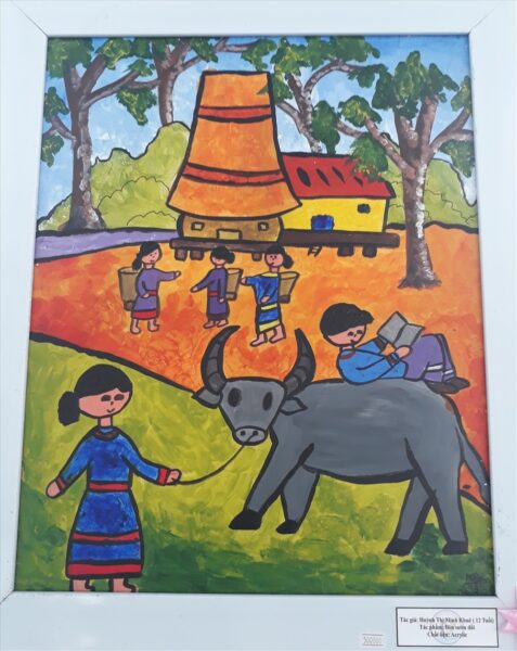 Vẽ tranh tình yêu quê hương đất nước buổi chăn trâu