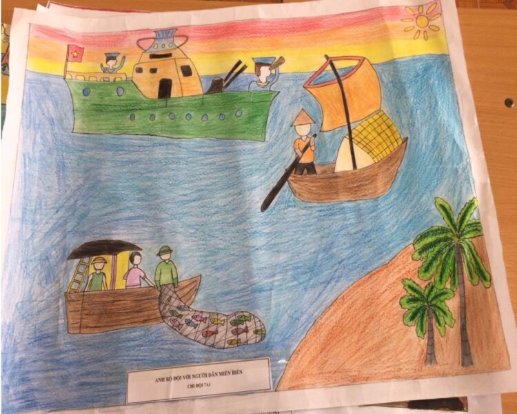 Vẽ tranh tình yêu quê hương đất nước ngăn chặn đánh bắt trái phép