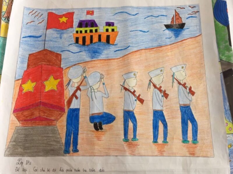 Vẽ tranh tình yêu quê hương đất nước nơi biển đảo xa xôi