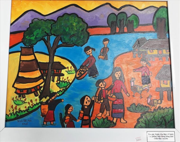 Vẽ tranh tình yêu quê hương đất nước vùng cao nơi em ở