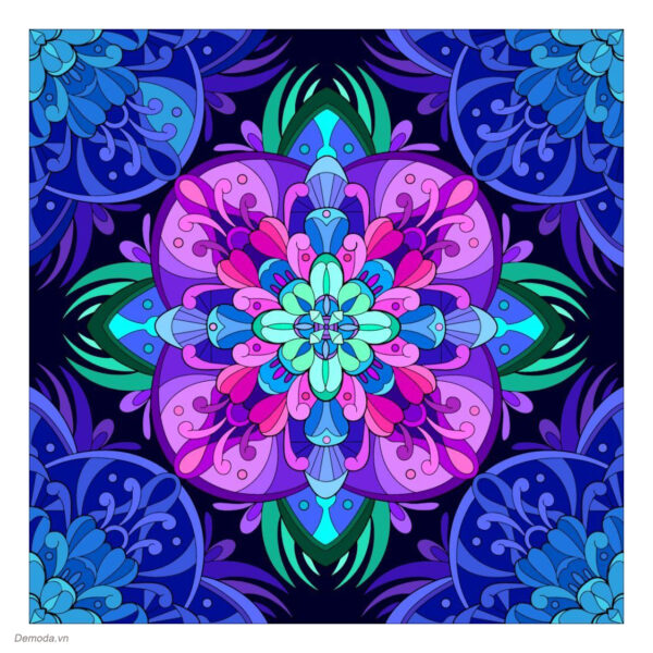 Vẽ tranh trang trí hình vuông đẹp ấn tượng