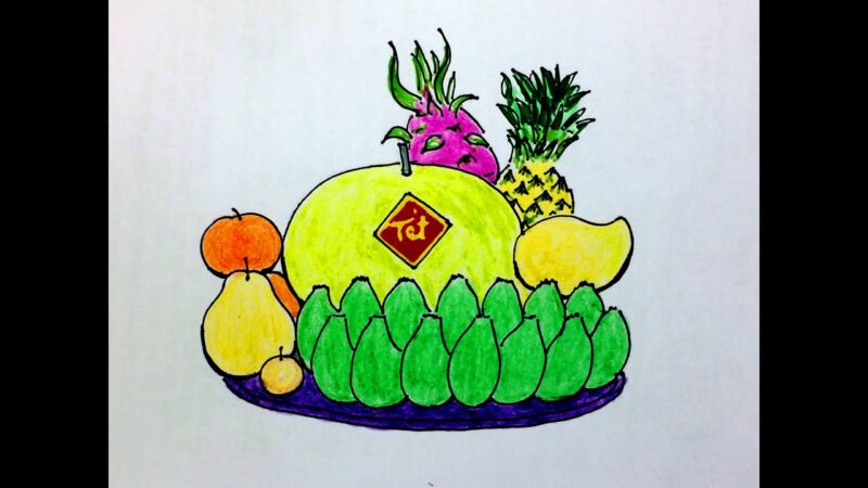 vẽ tranh vẽ hoa quả bốn mùa đẹp nhất