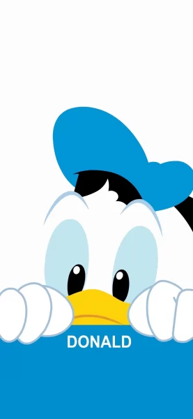 Vịt Donald đặt tay lên tường