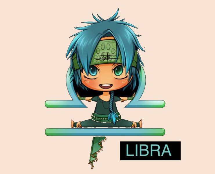 Hình ảnh chibi 12 cung hoàng đạo cung bảo bình năng động