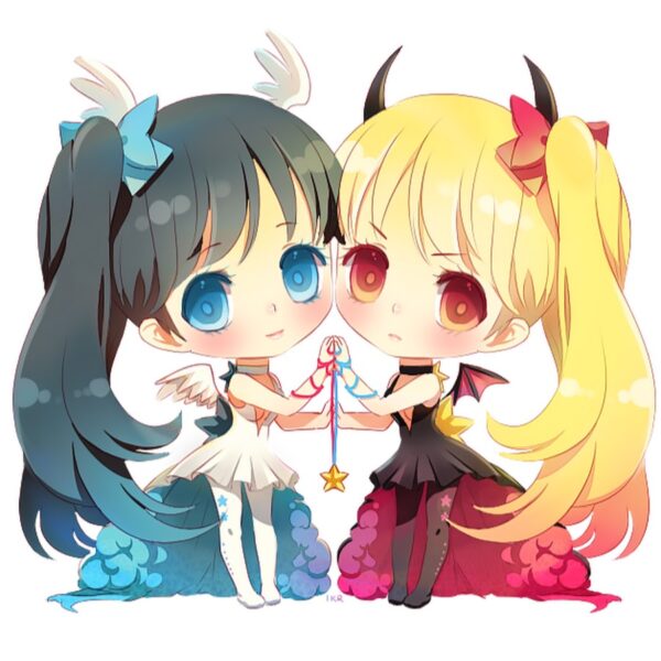 Hình ảnh chibi 12 cung hoàng đạo song tử đẹp