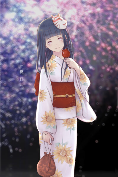 Hình ảnh Hinata dự lễ hội