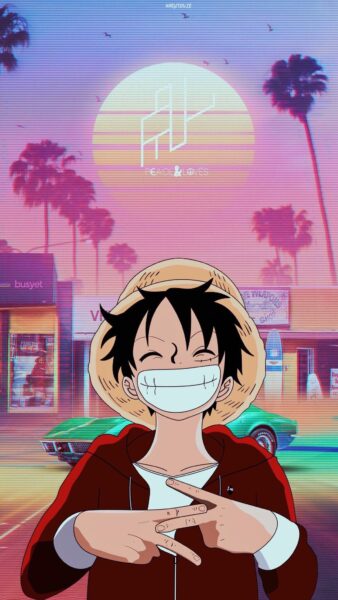 Hình ảnh Luffy làm hình nền đáng yêu