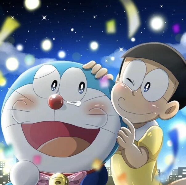 Hình ảnh Nobita an ủi Doremon
