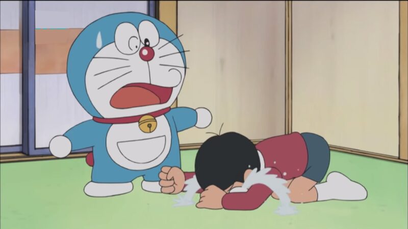 Hình ảnh Nobita khóc